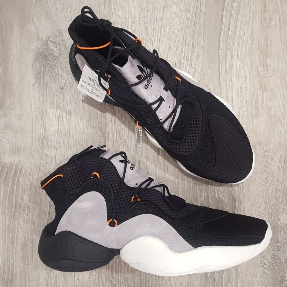 NWT Adidas Crazy BYW Black with Gray Suede